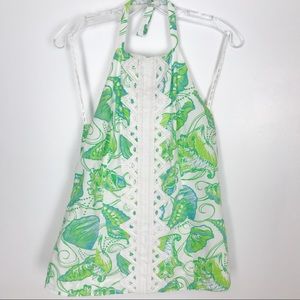 Sz 8 Lilly Pulitzer halter top shell print